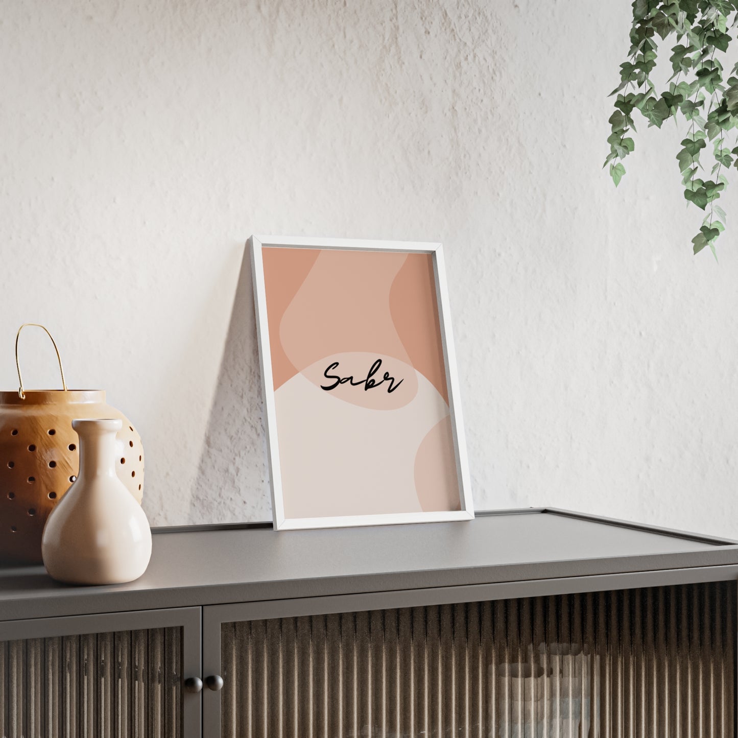 „Sabr“ Posters with Wooden Frame