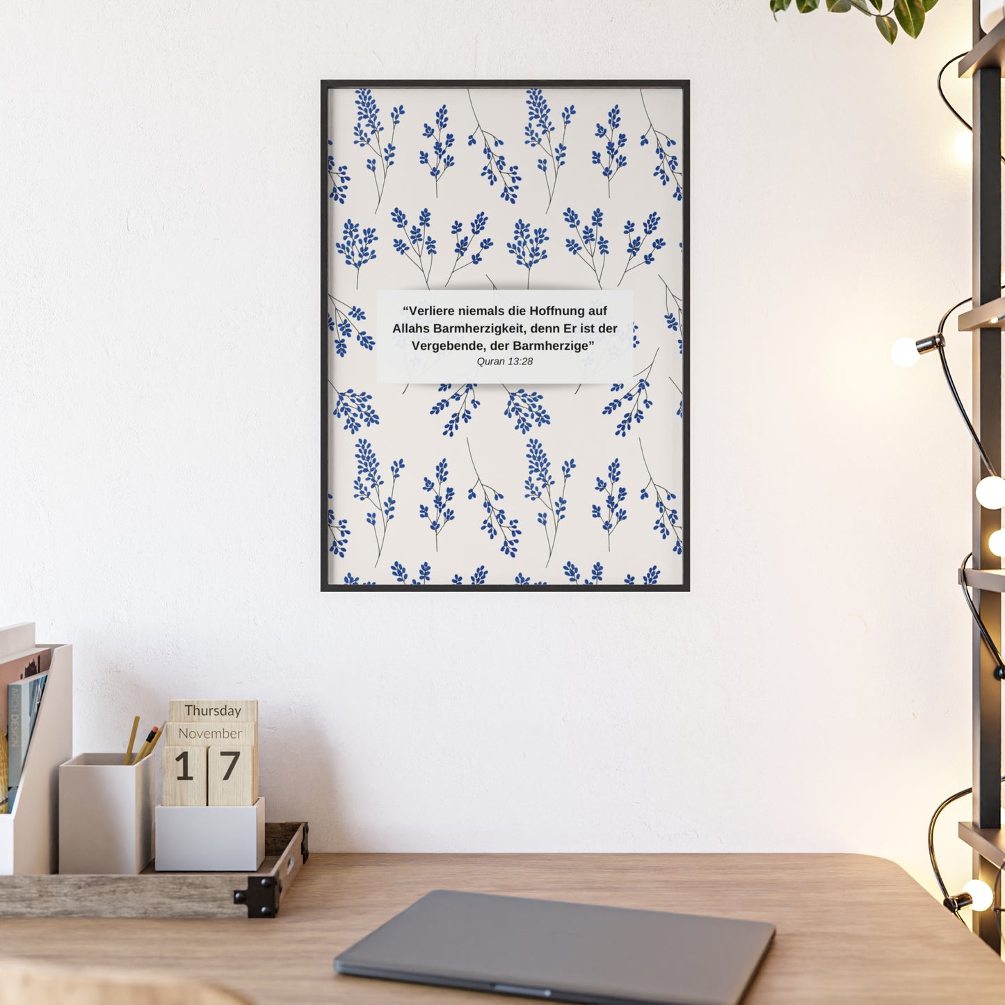 Quote Poster with Wooden Frame
