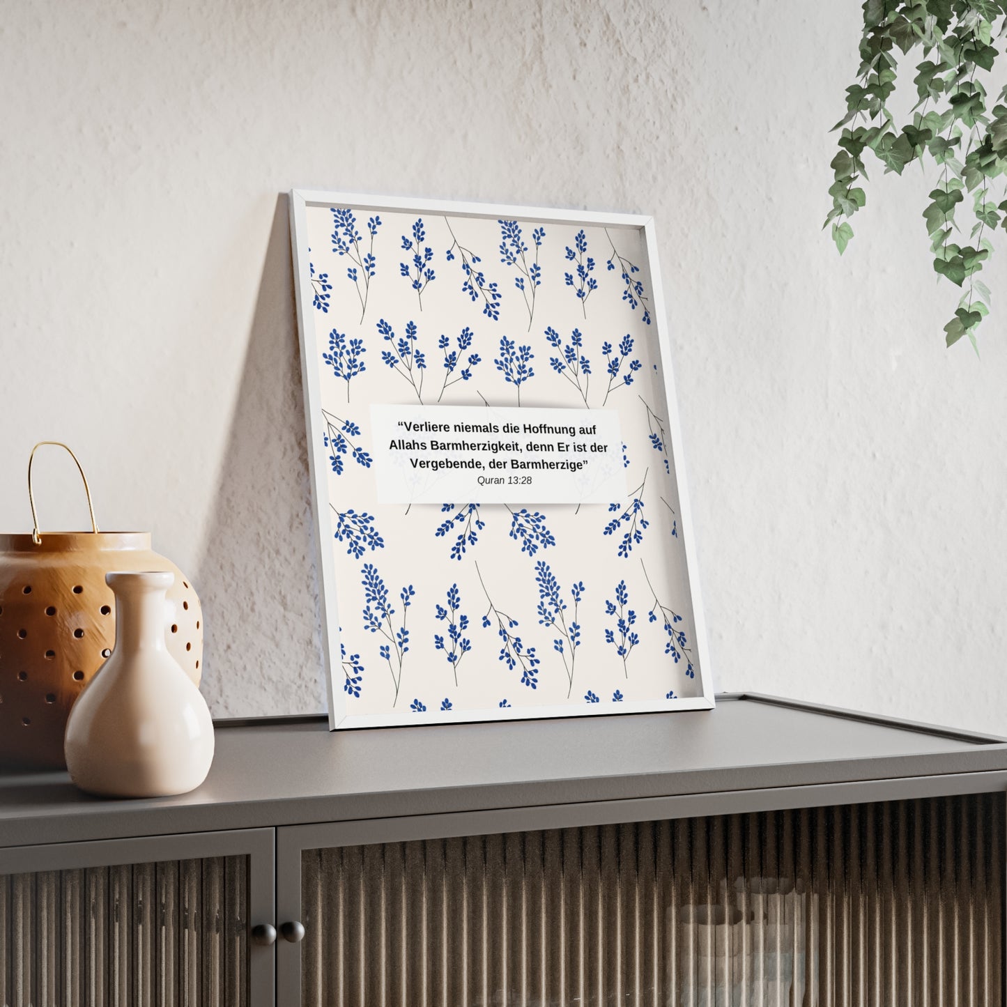 Quote Poster with Wooden Frame