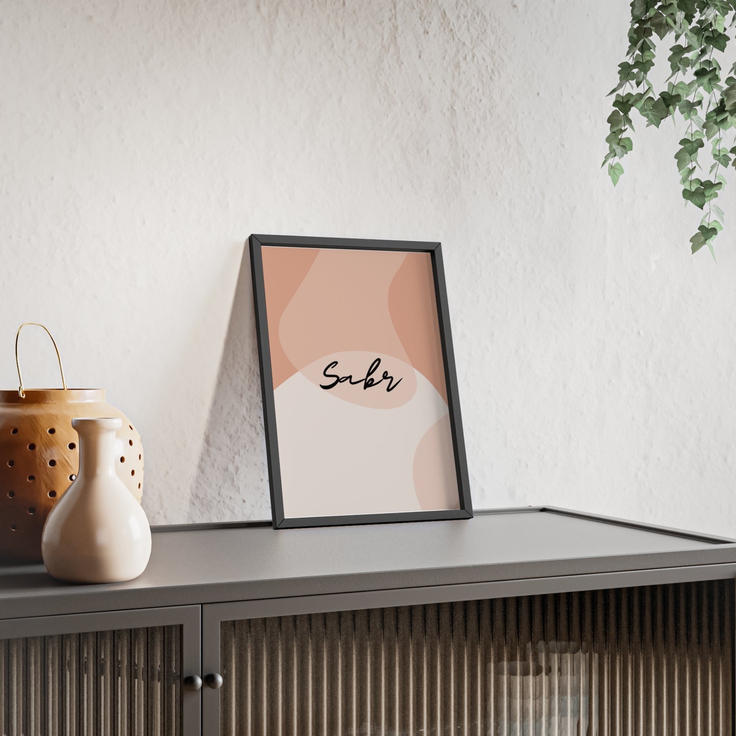 „Sabr“ Posters with Wooden Frame