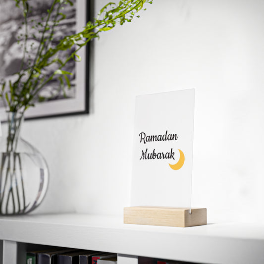 Elevate Your Ramadan Décor: Acrylic Sign with Wooden Stand