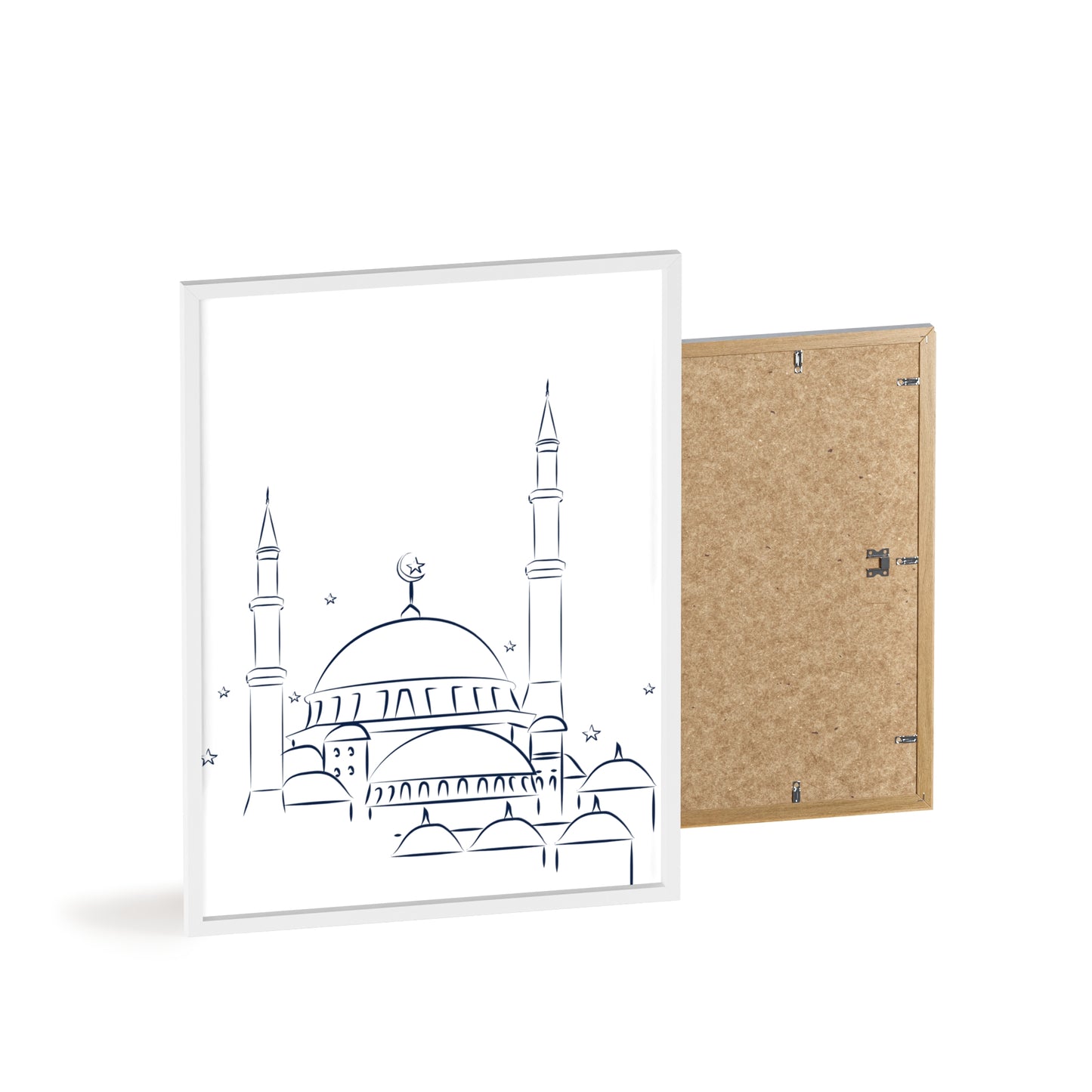 Mosque Poster with Wooden Frame