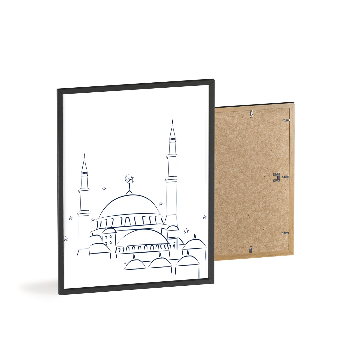 Mosque Poster with Wooden Frame