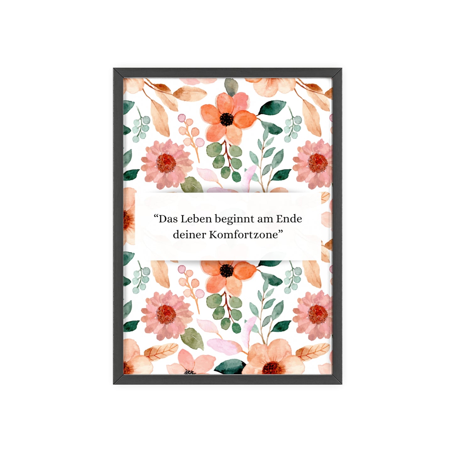 Quote Poster with Wooden Frame