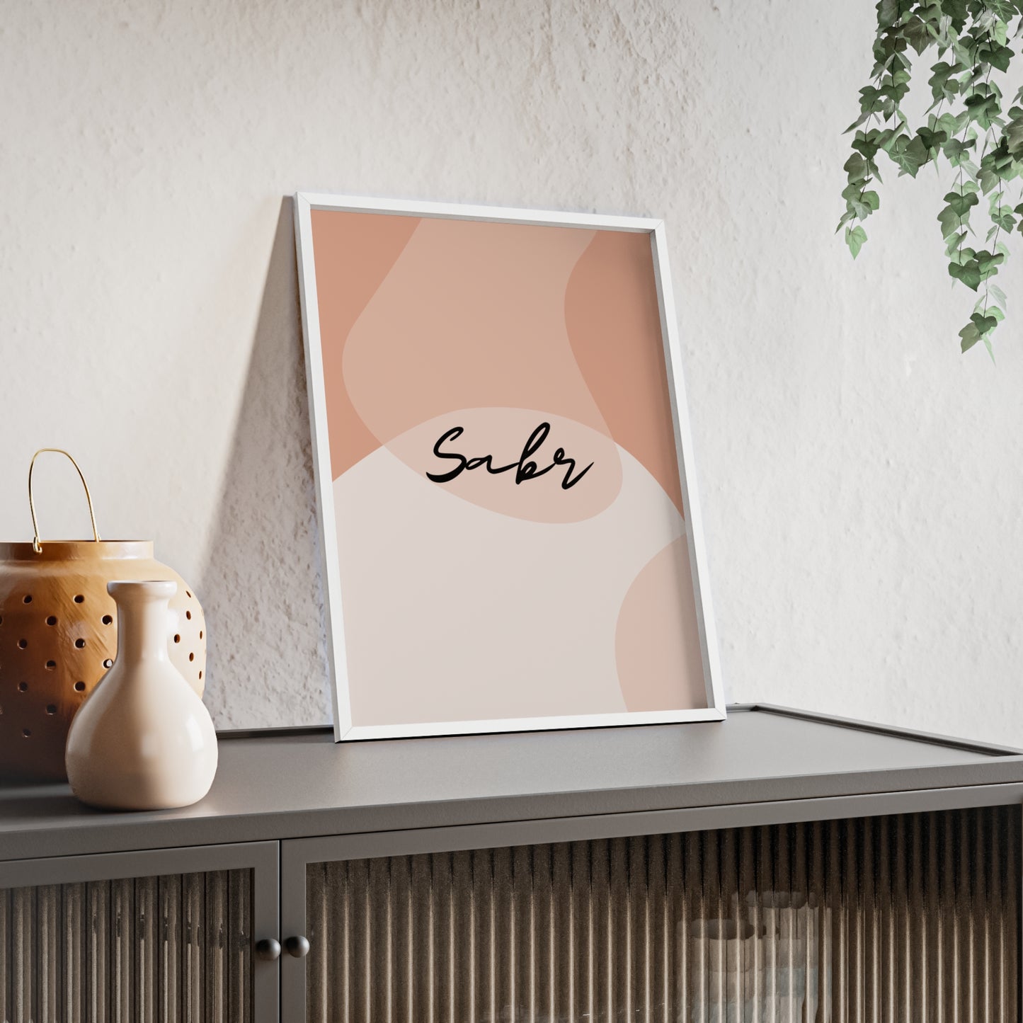 „Sabr“ Posters with Wooden Frame