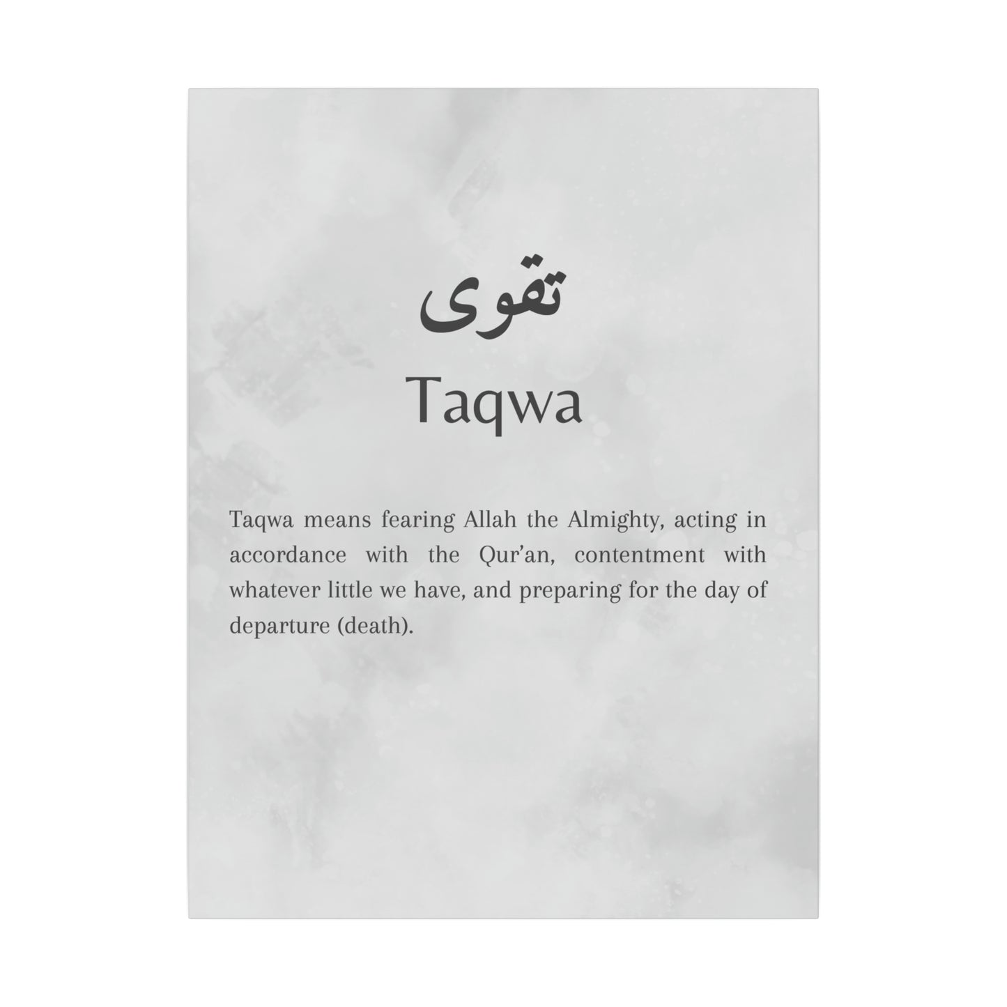 „Taqwa“ Canva