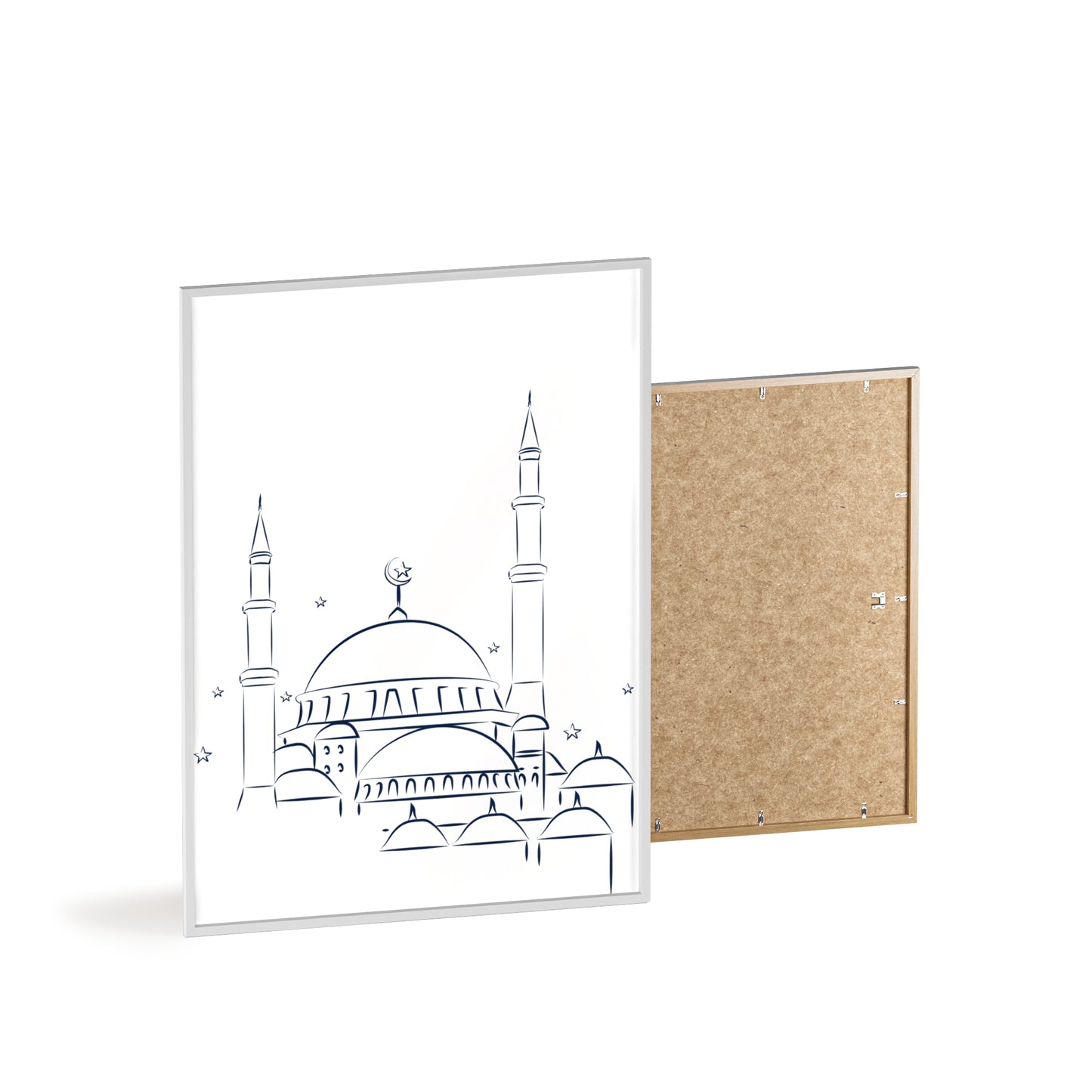 Mosque Poster with Wooden Frame
