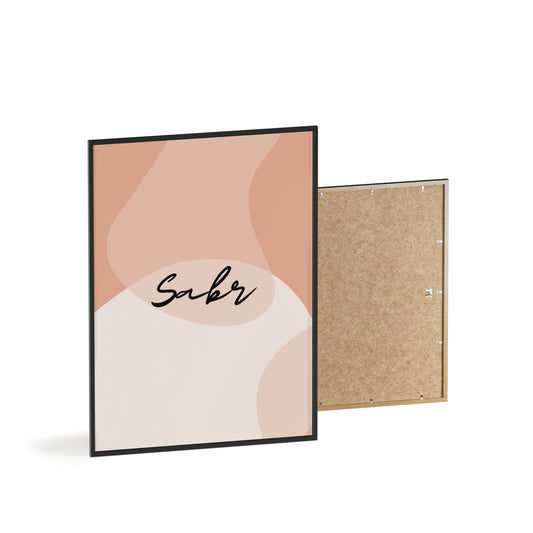 „Sabr“ Posters with Wooden Frame