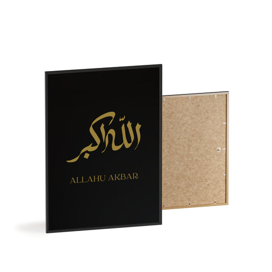 "Allahu Akbar" Posters with Wooden Frame