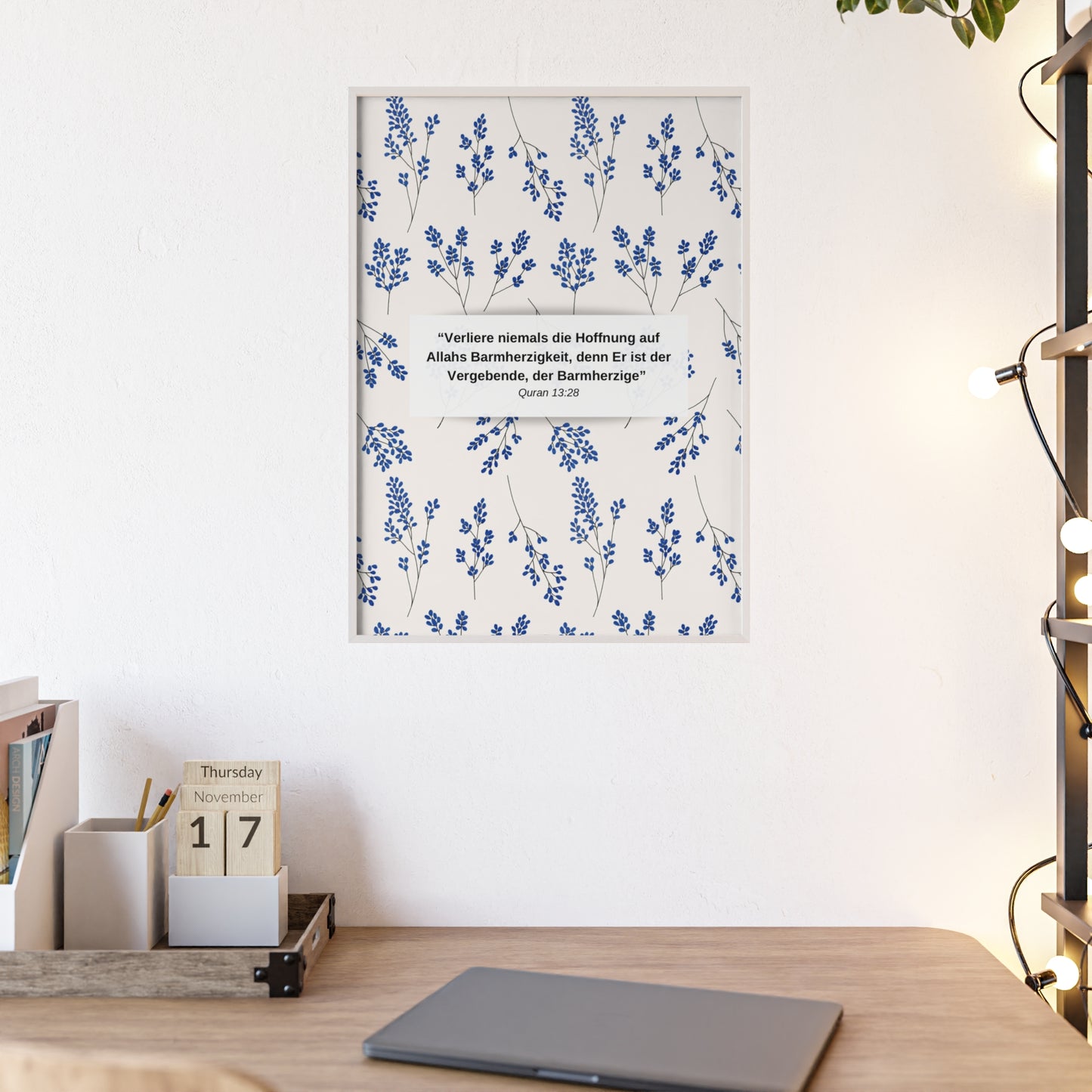 Quote Poster with Wooden Frame