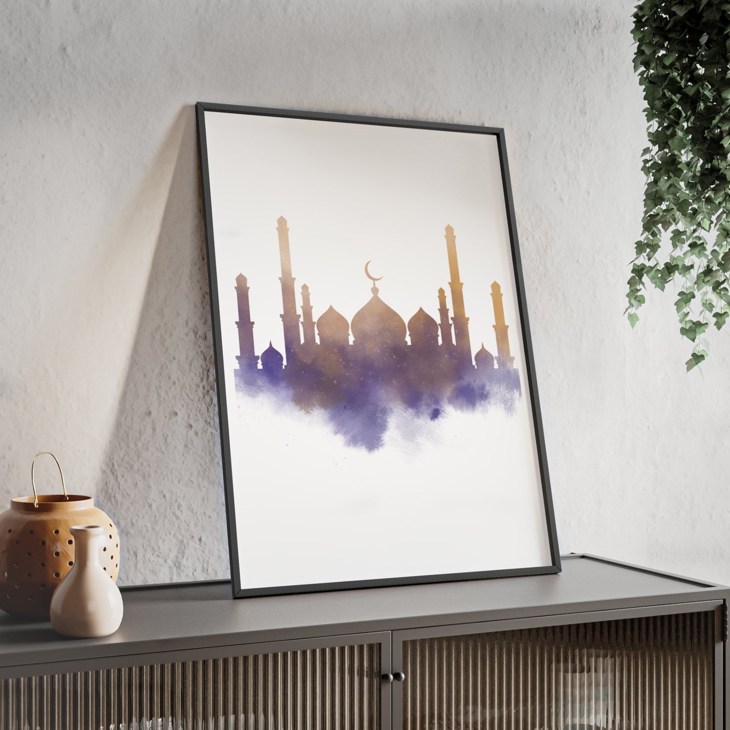 Mosque Poster with Wooden Frame