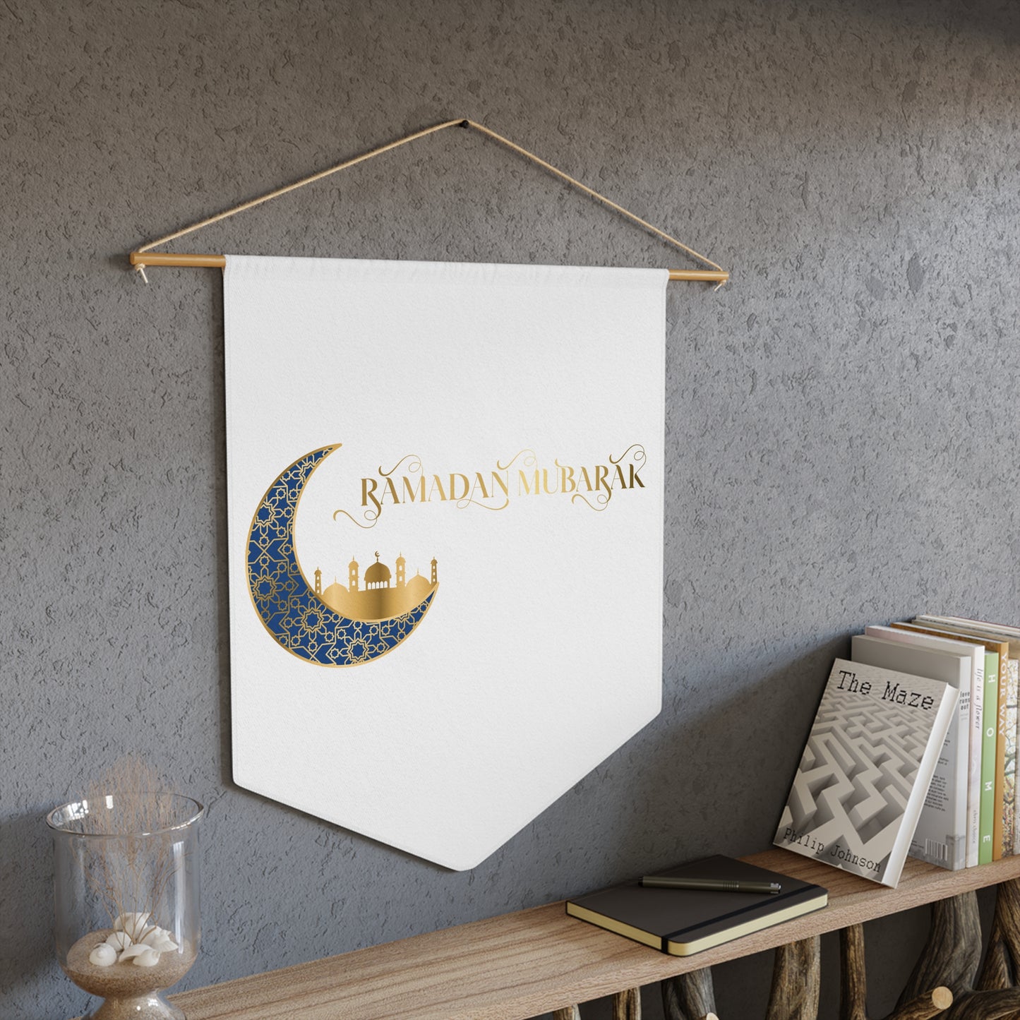Ramadan Mubarak Pennant - Elegant Wall Hanging