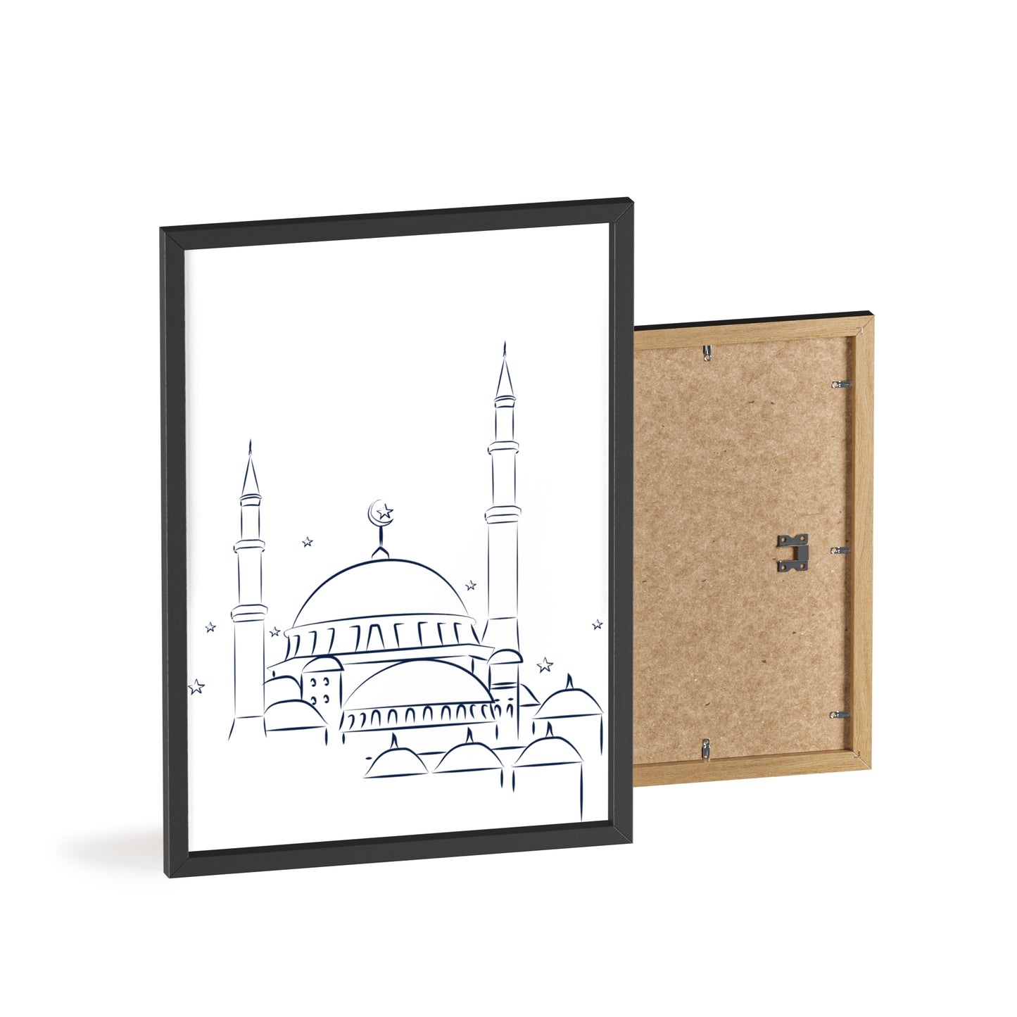 Mosque Poster with Wooden Frame
