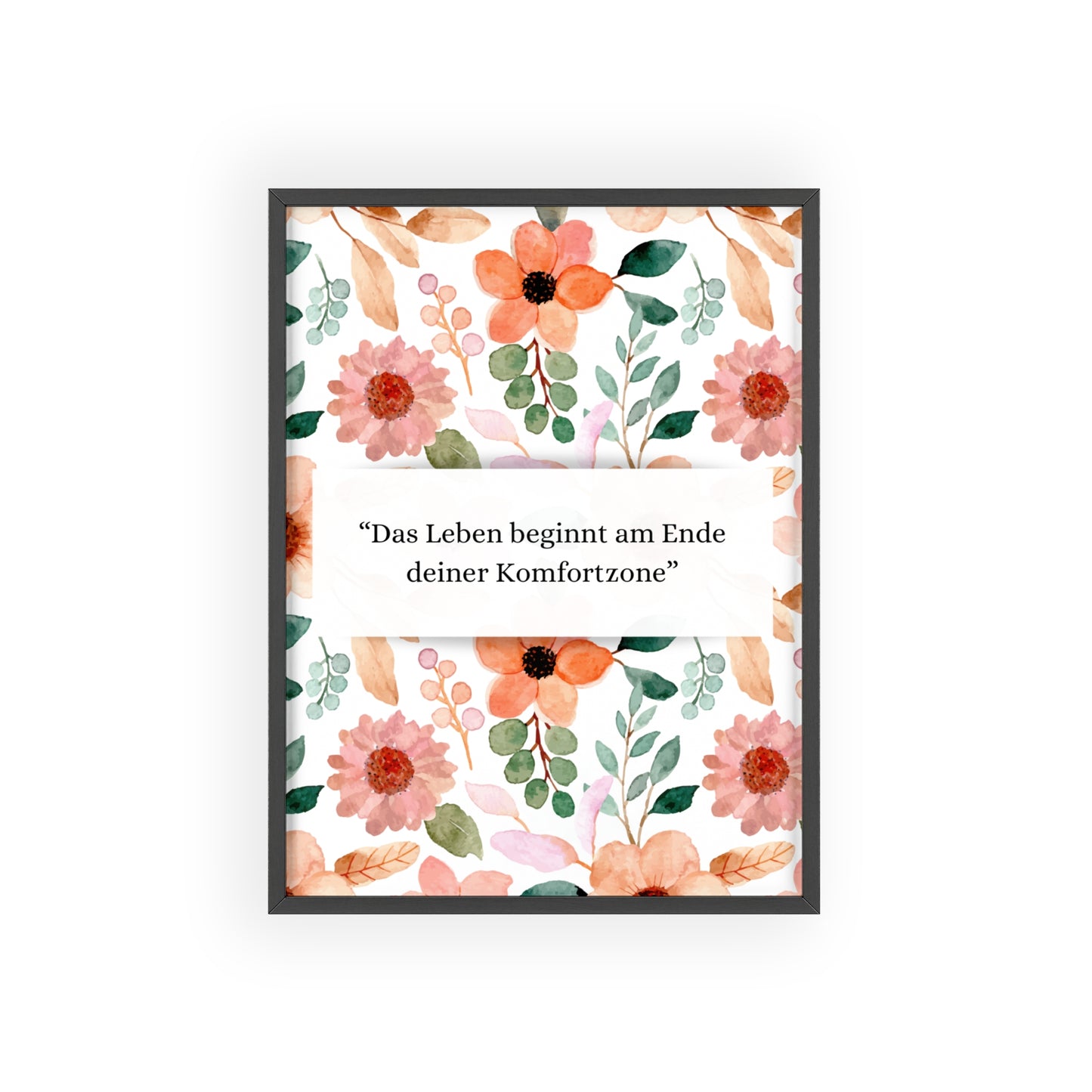 Quote Poster with Wooden Frame