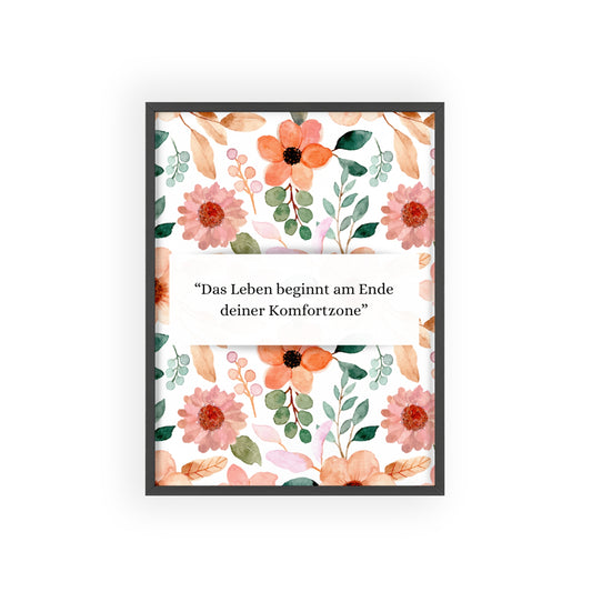 Quote Poster with Wooden Frame