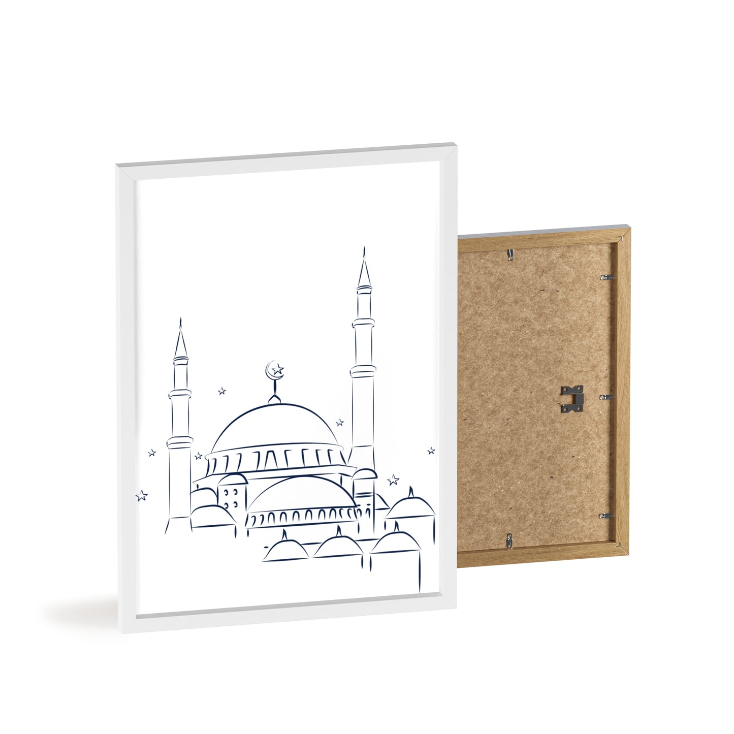Mosque Poster with Wooden Frame