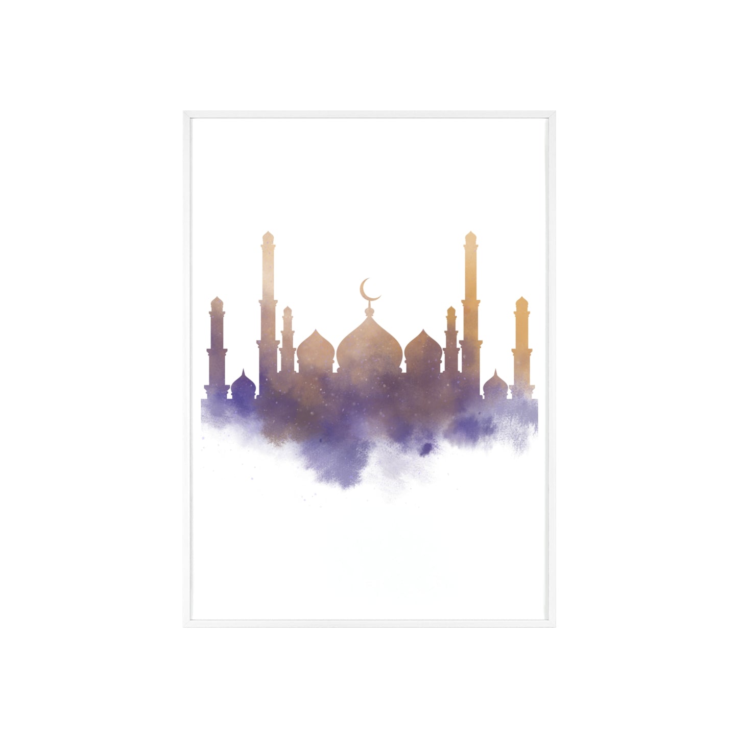 Mosque Poster with Wooden Frame