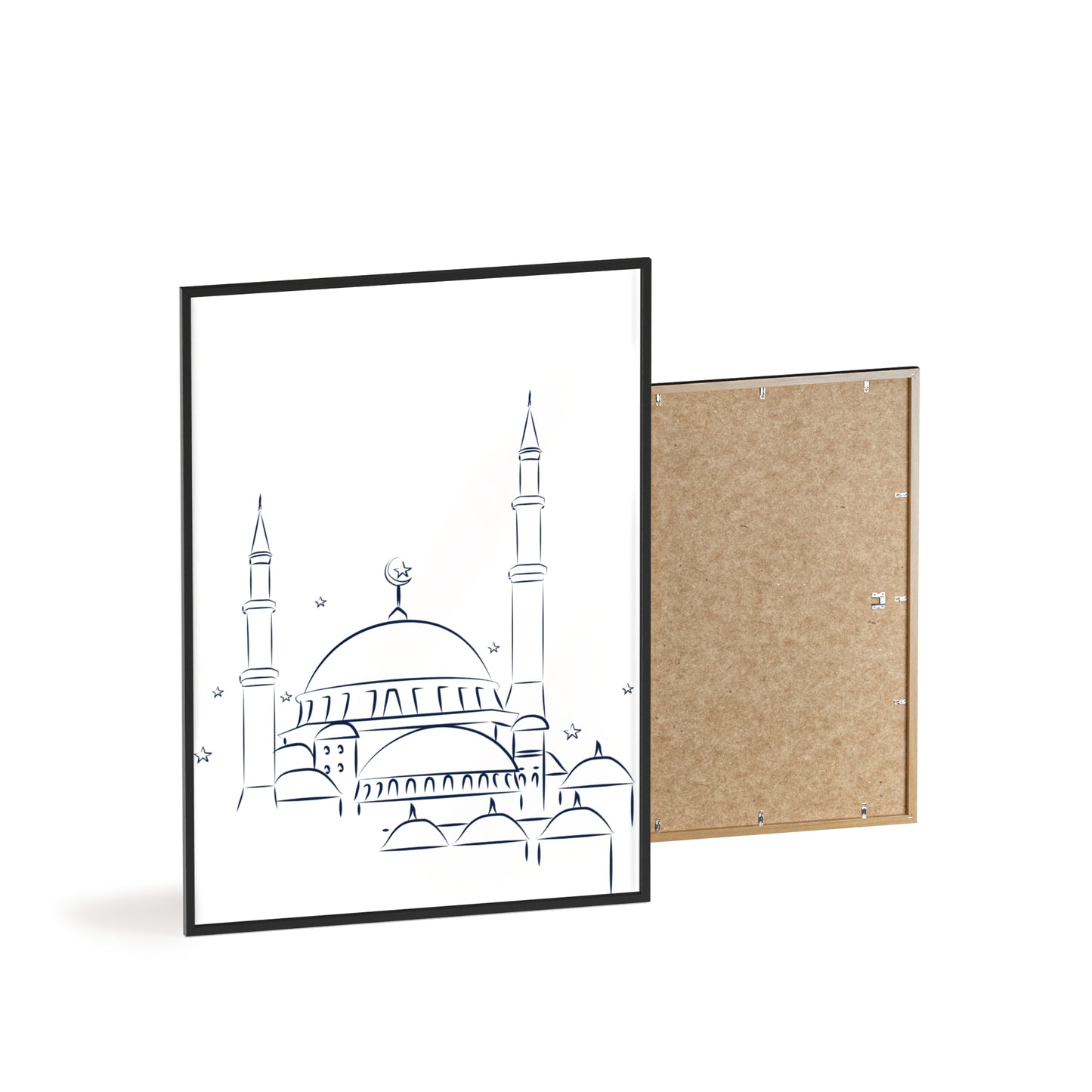 Mosque Poster with Wooden Frame