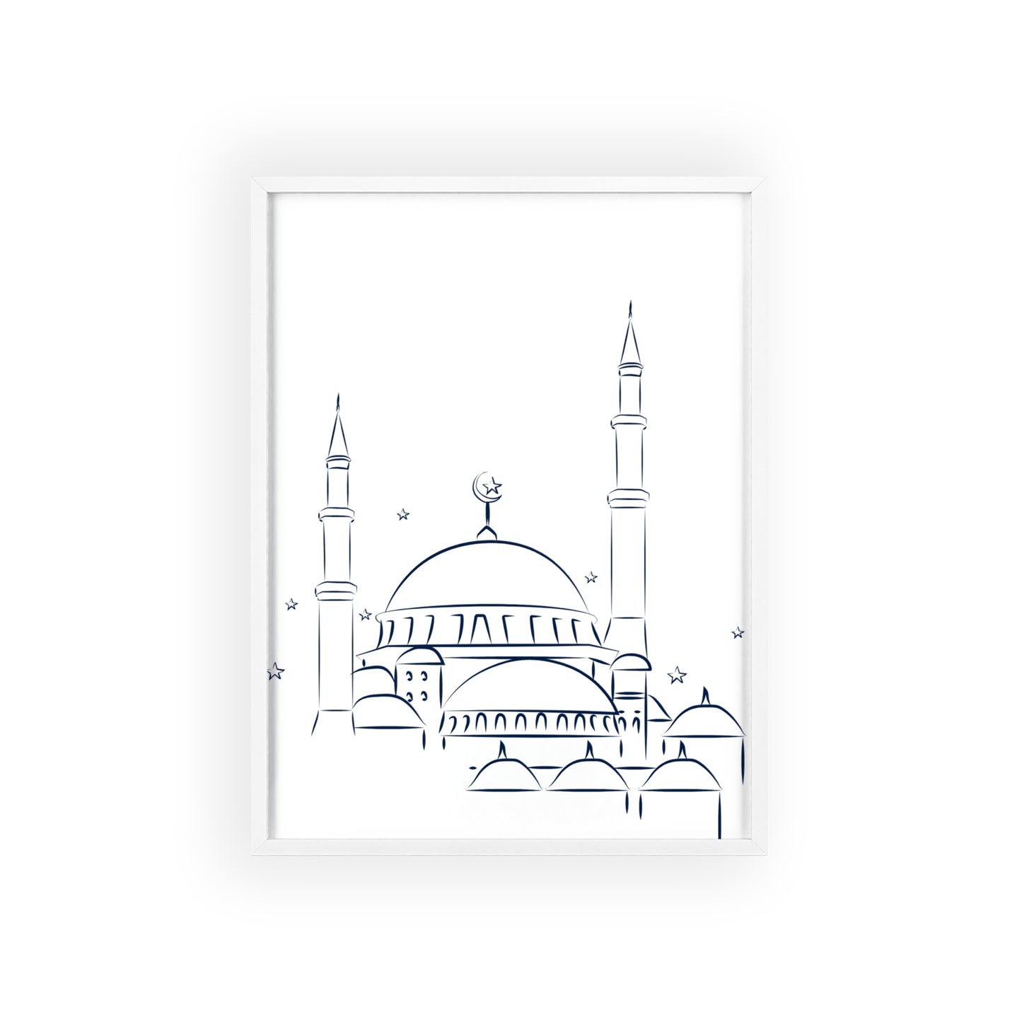 Mosque Poster with Wooden Frame