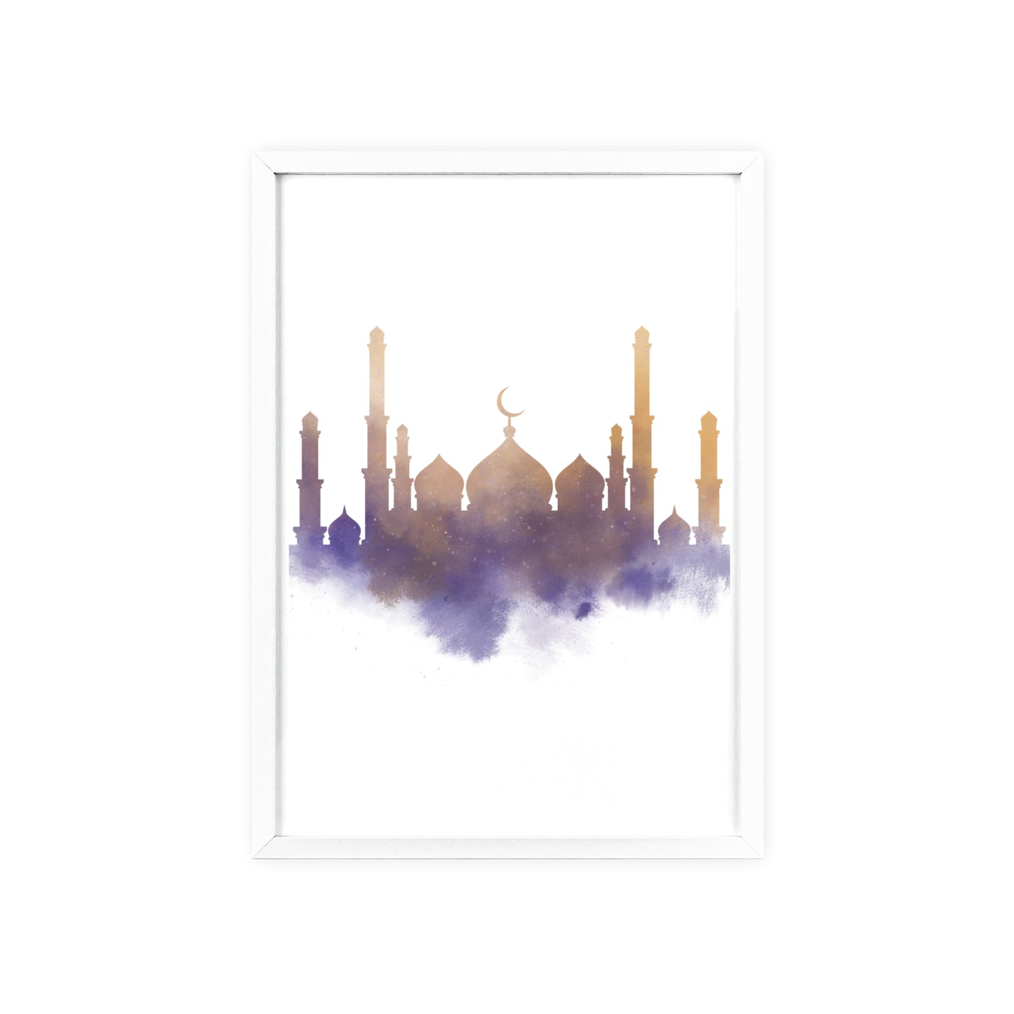 Mosque Poster with Wooden Frame