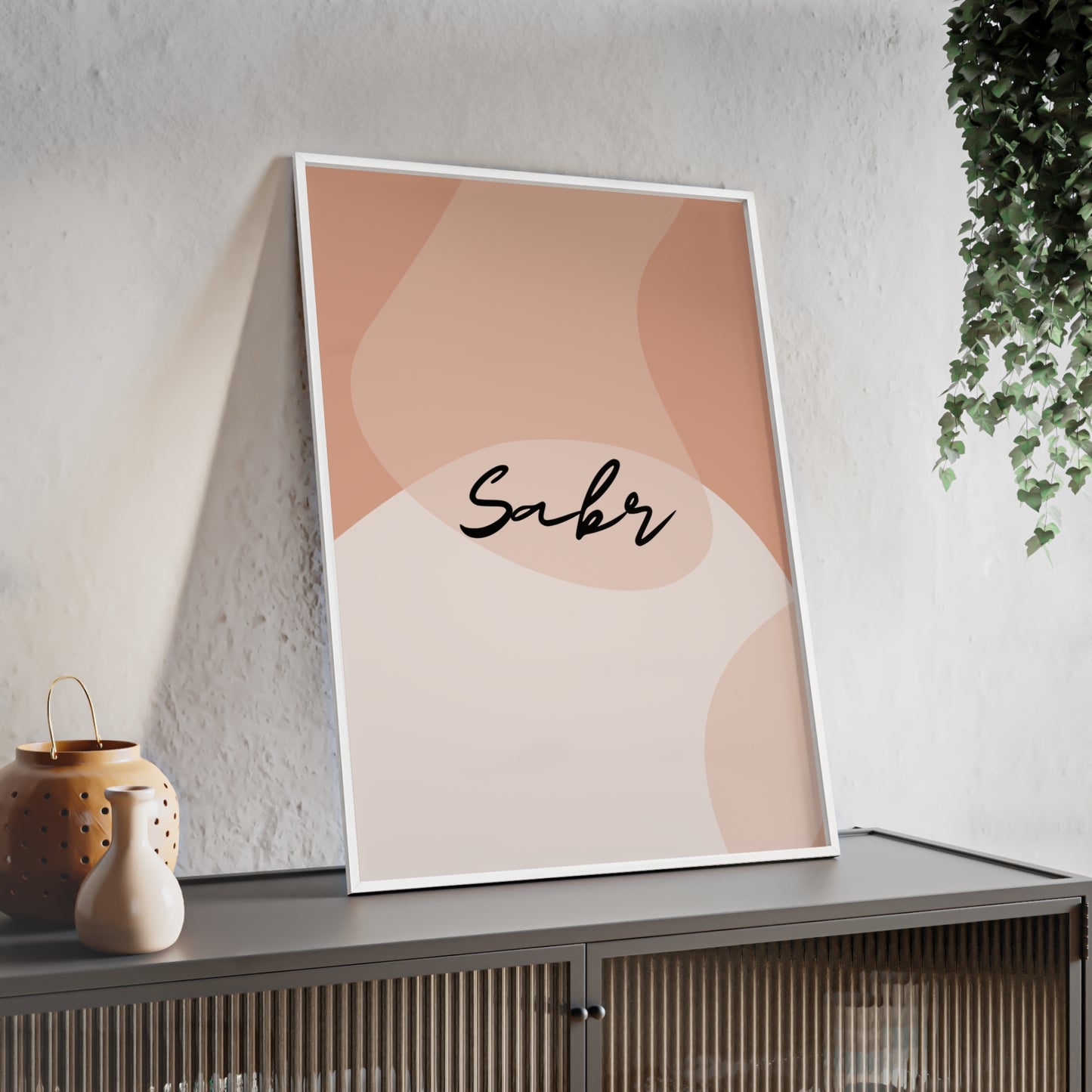 „Sabr“ Posters with Wooden Frame