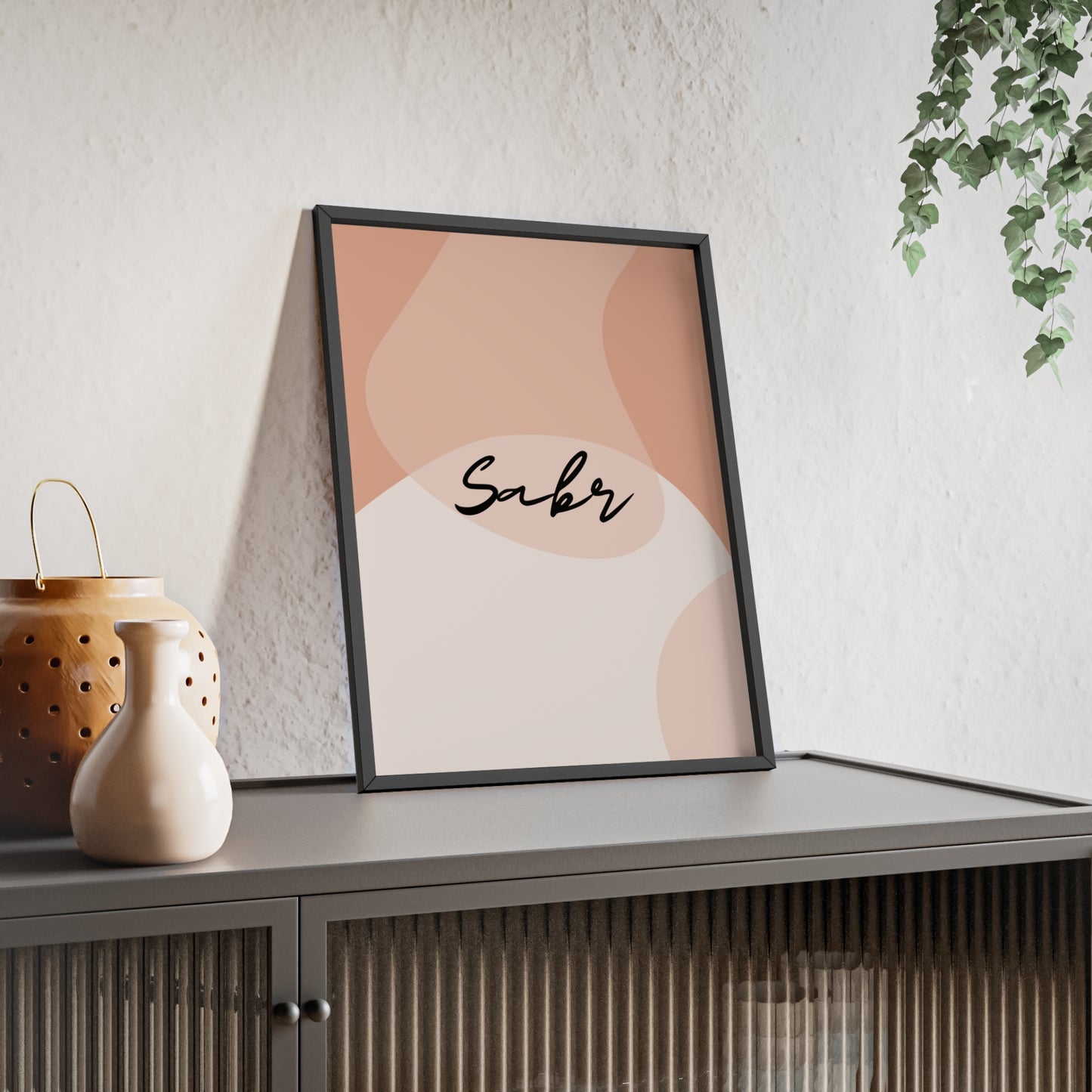 „Sabr“ Posters with Wooden Frame