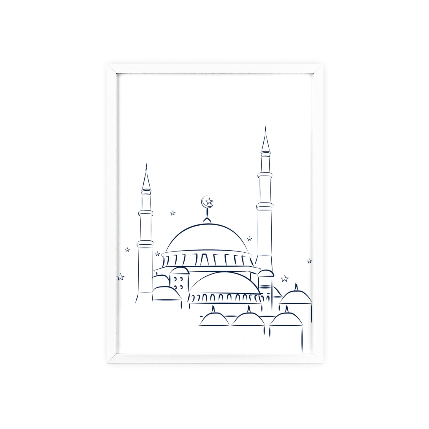 Mosque Poster with Wooden Frame